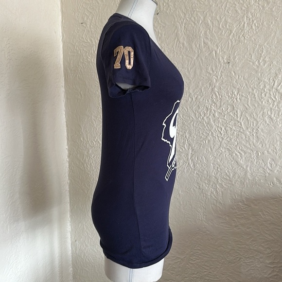 Victoria’s Secret Pink MLB Milwaukee Brewers Blue White Wisconsin 1970 T-Shirt S - Picture 4 of 7